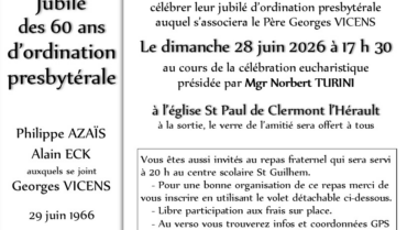 Jubilé des 60 ans d’ordination presbytérale